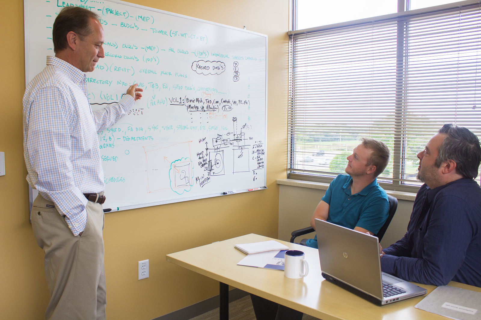 HVAC Team Professional mechanical engineers collaborate