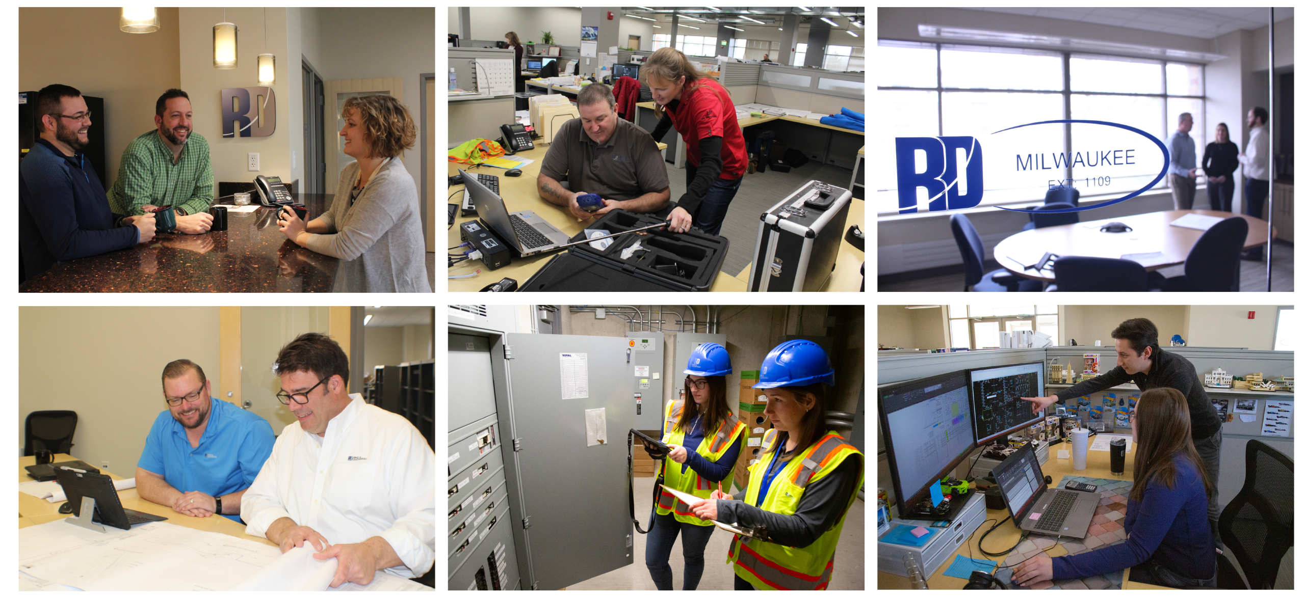 Ring & DuChateau staff in the workplace collage